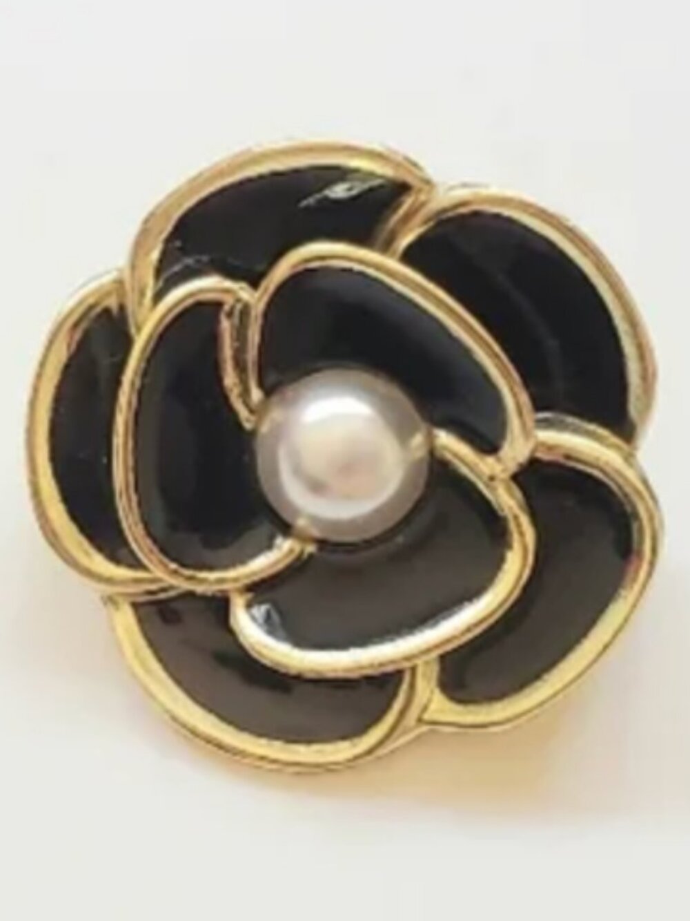 Chanel Camellia Holiday Charm Limited Edition 2023 Black Gold Peark